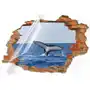 Zmywalna Naklejka na ścianę 3D dziura w Morze Ryba (100x65cm) Sklep on-line