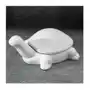 Żółw puzderko - figurka ceramiczna RISO z drobnym wzorem 20 x 14 x 9 cm biały Sklep on-line