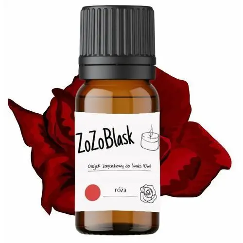 Zozoblask Olejek zapachowy do świec w szkle 10ml róża zapach do wosku aromaterapii