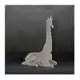 Żyrafa- figurka dekoracyjna o drobnym strukturalnym wzorze 15 x 8 x 21 cm srebrny Sklep on-line